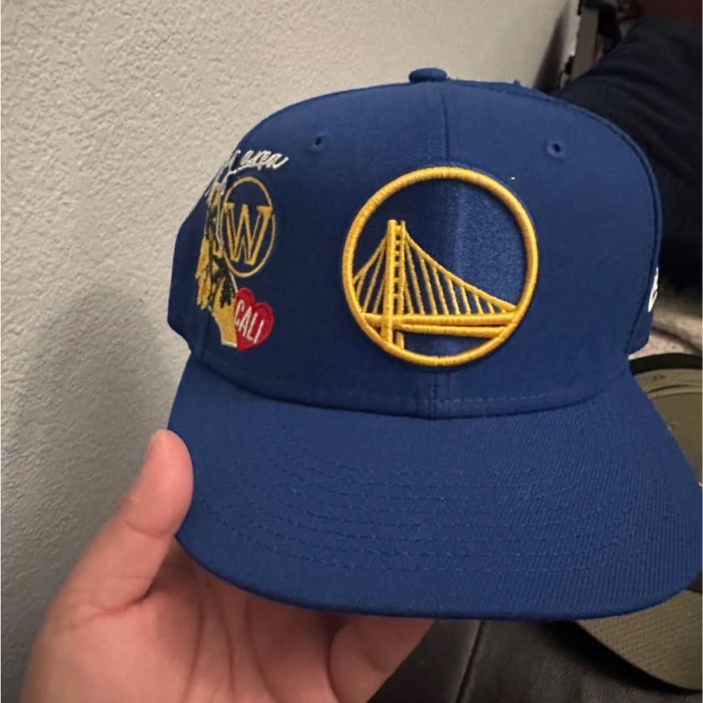 New Era Blue and Gray Cap with White Embroidery